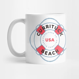 Currituck Beach, NC Summertime Vacationing Life Preserver Mug